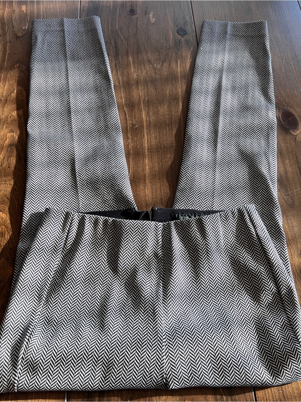 Rag & Bone women’s black/white patterned herringbone pants-size 2